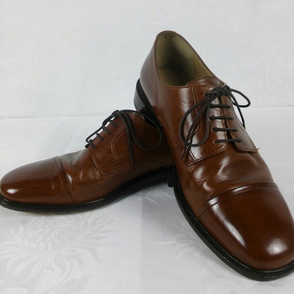 Men's Johnston & Murphy cap toe shoes.